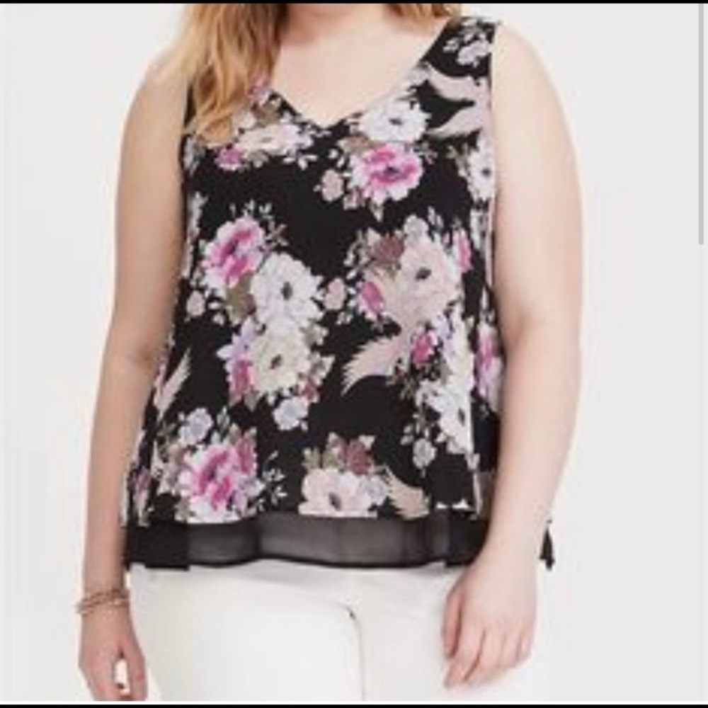 Torrid floral patterned top